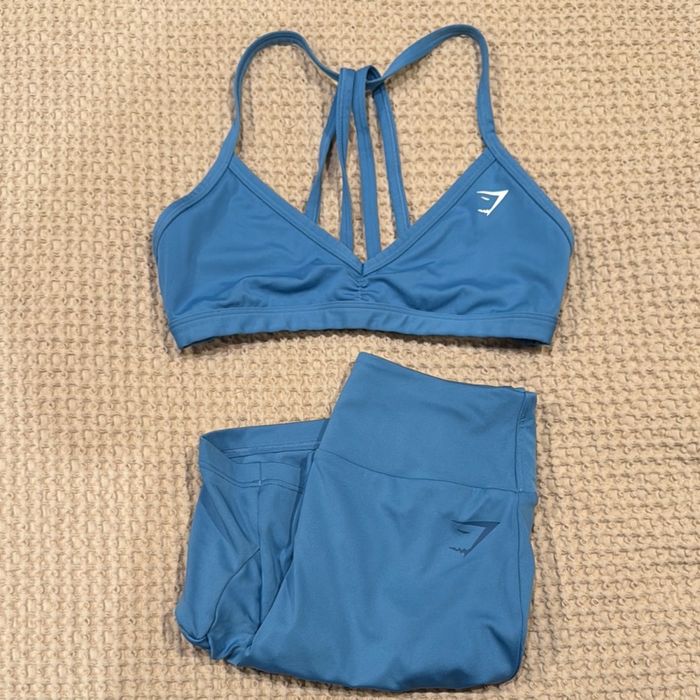 Gymshark Minimal Sports Bra and Power Tight Shorts Set